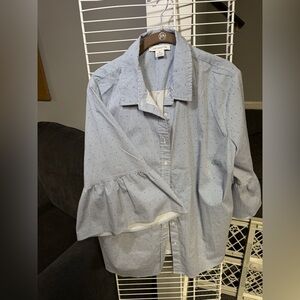 Liz Claiborne Navy Striped Blouse